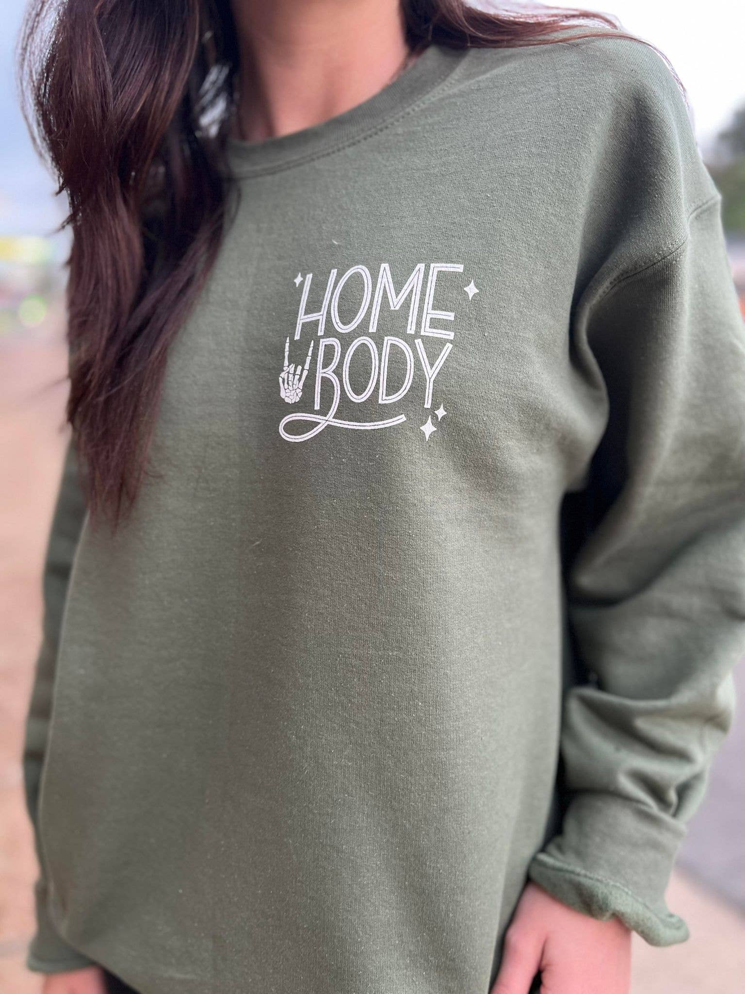 The ‘Homebody Club’ Sage Green Crewneck