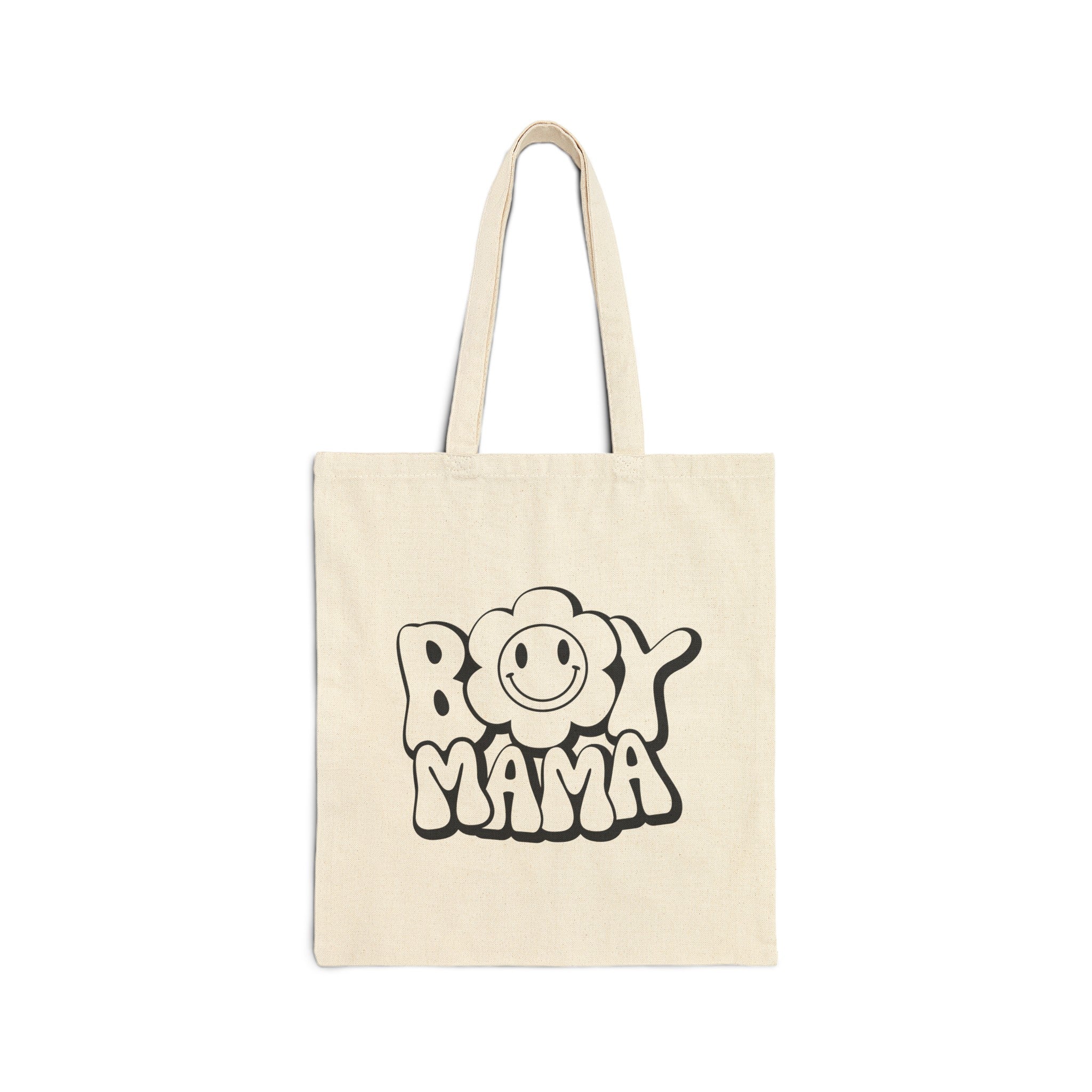 "Boy Mom" Canvas Tote Bag