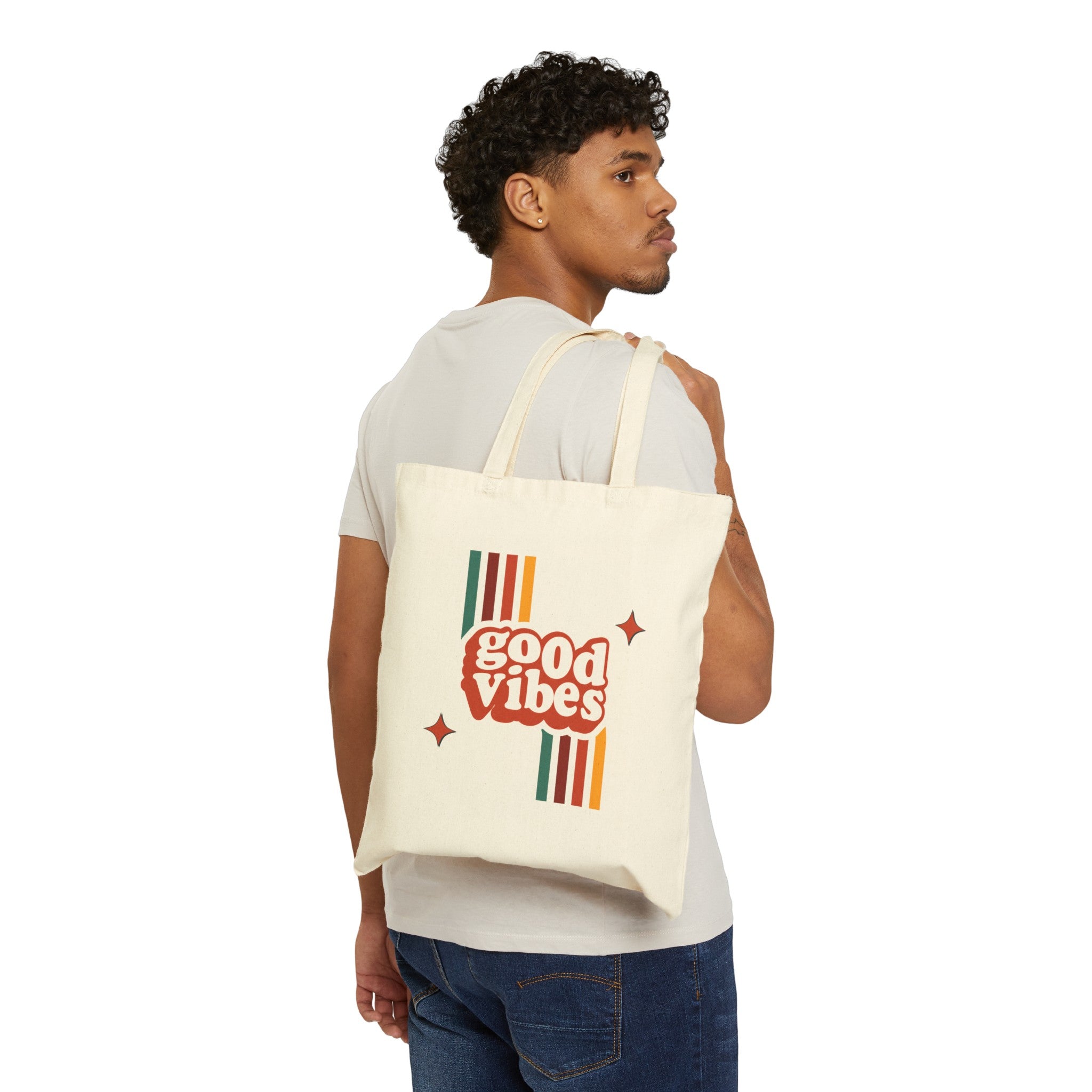 "Good Vibes" Canvas Tote Bag