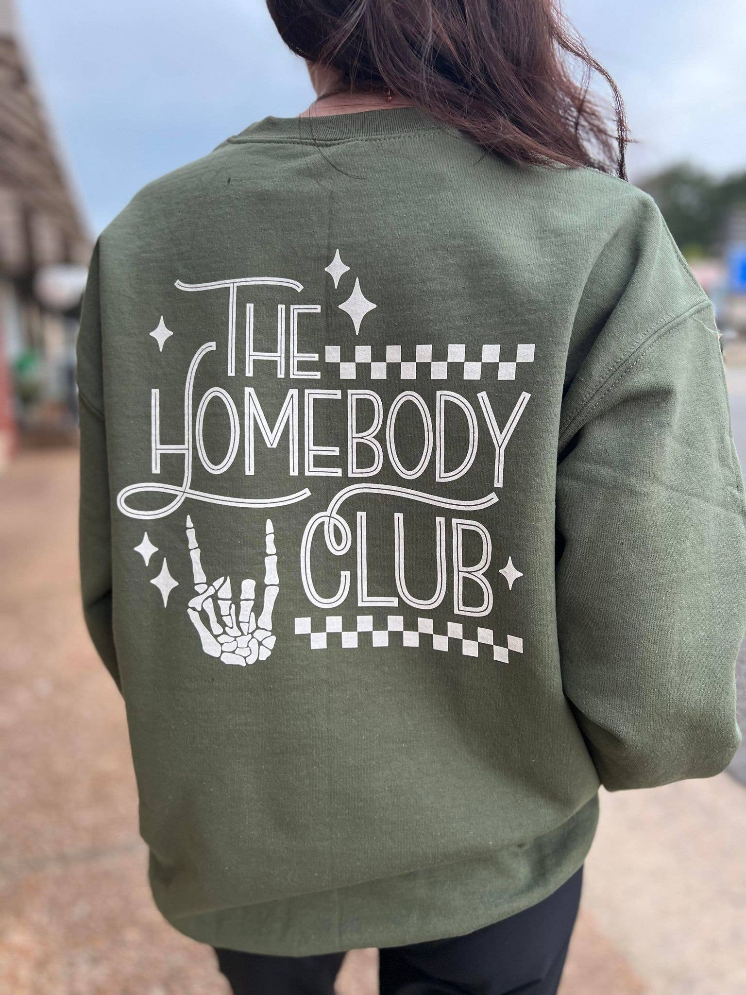 The ‘Homebody Club’ Sage Green Crewneck