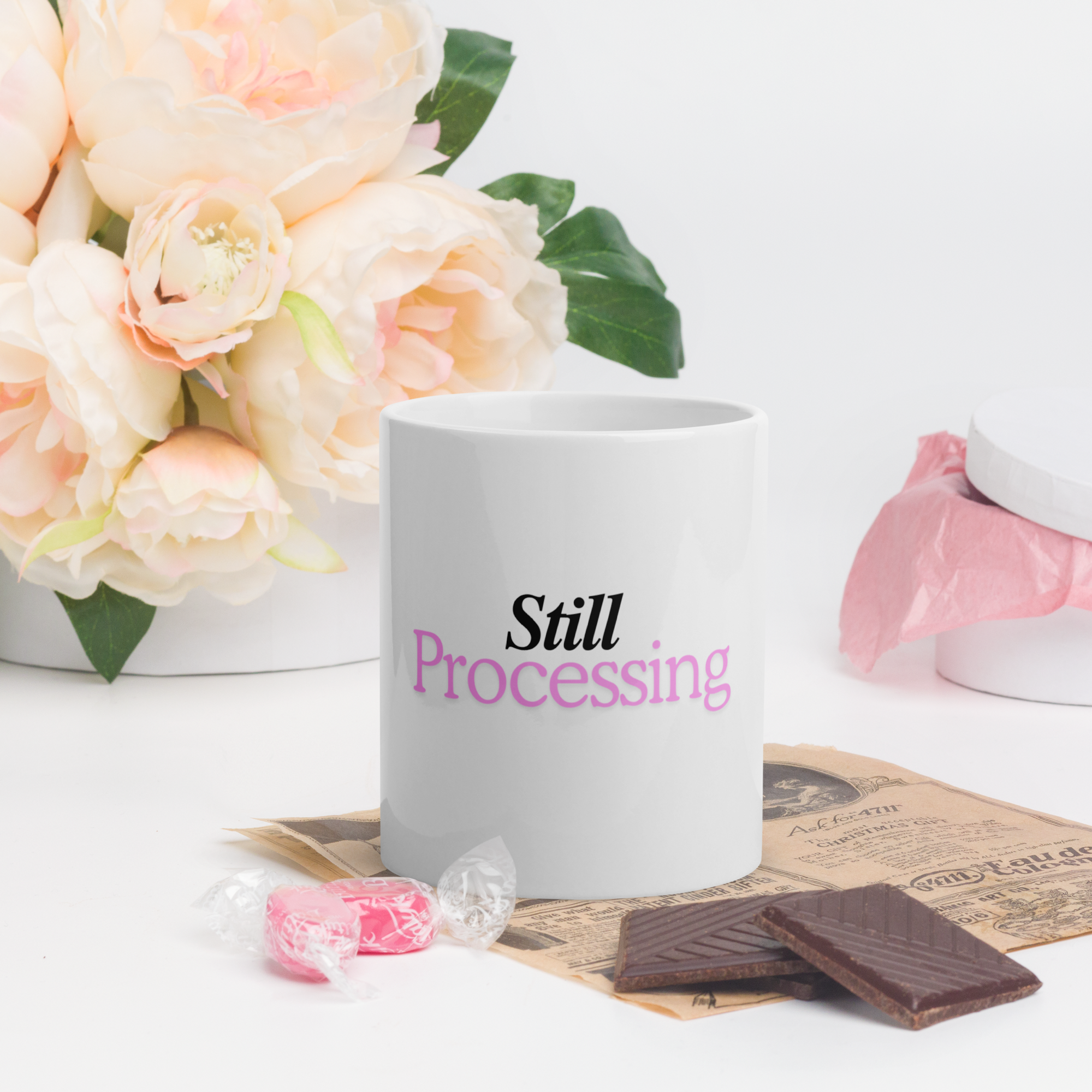 “Still Processing” Mug – Your Sip of Self-Awareness